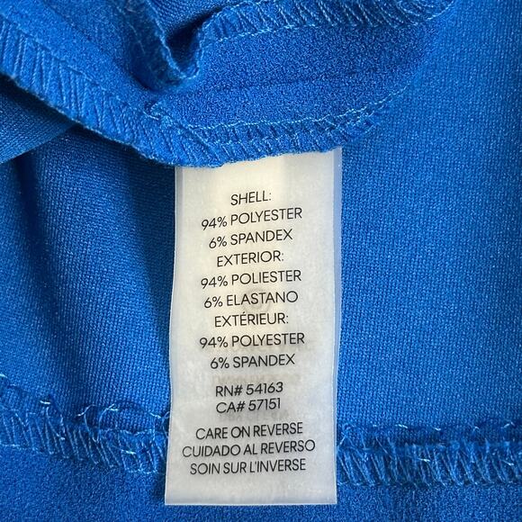 NWOT Calvin Klein Blue Sleeveless Scallop Detail Fit & Flare Dress Womens Sz 10 - Picture 10 of 12